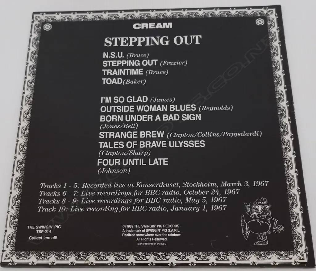 Cream (2), Stepping Out (White vinyl) Image 1++